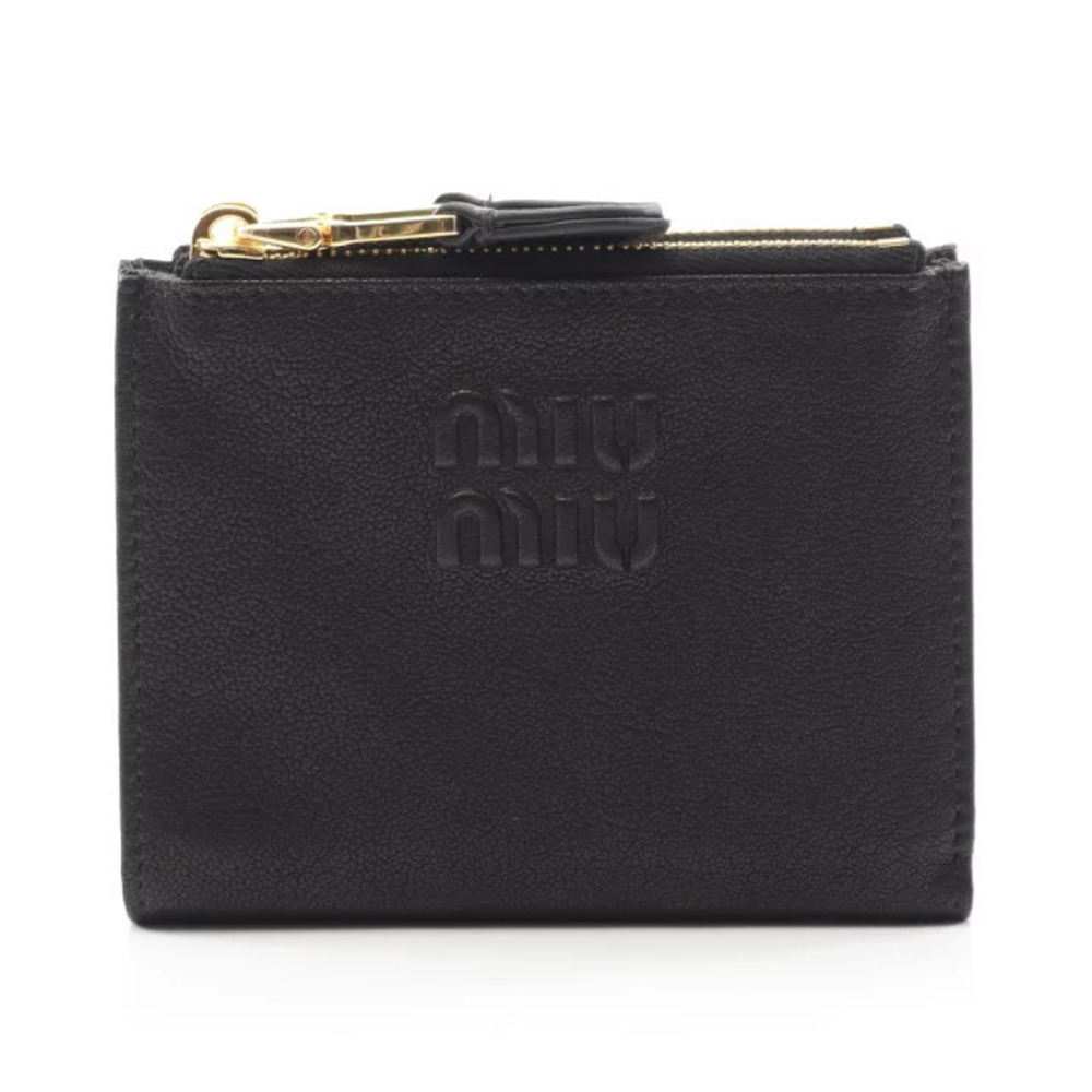 Miu Miu NAPPA AVIATOR Bi fold Wallet Leather Black